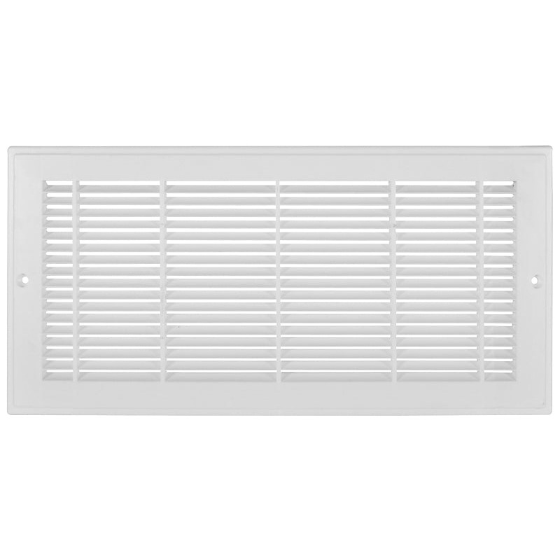 Imperial RG3011 Sidewall Grille, 14 in L, 6 in W, Rectangle, Polystyrene, White
