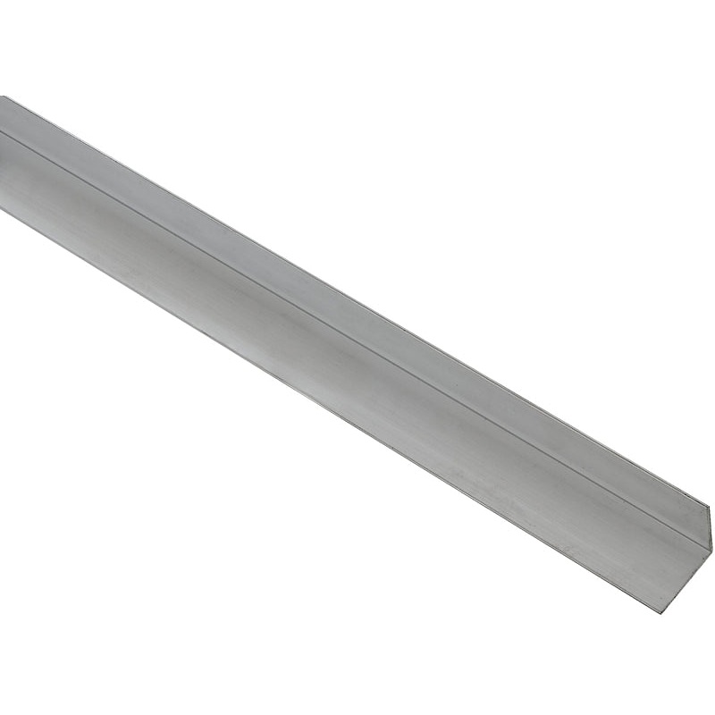 National Hardware 4203BC Series N258-327 Angle Stock, 1-1/2 in L Leg, 96 in L, 1/16 in Thick, Aluminum, Mill
