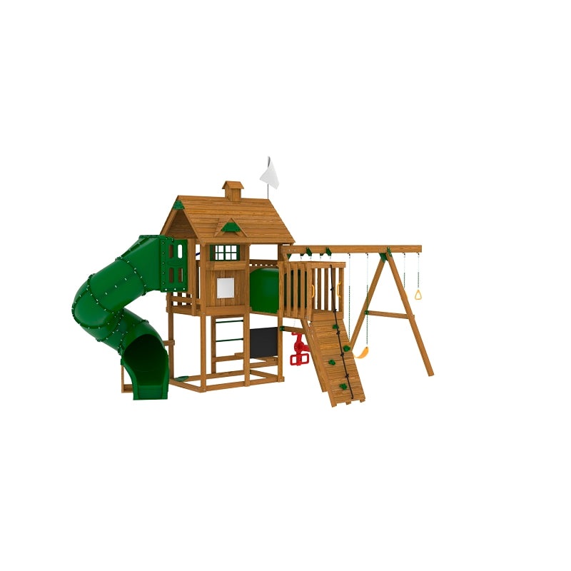 Playstar PS 7483 Series Ready-to-Assemble Playset Kit, Specifications: 18 sq-ft Play Deck, 12 Activities