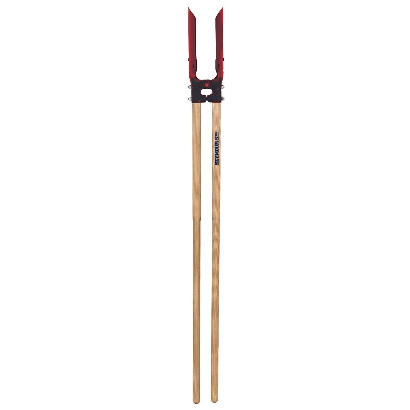 Seymour 21100 Post Hole Digger, Triple Riveted Blade, HCS Blade, Hardwood Handle, Square Cut Handle, 60 in OAL