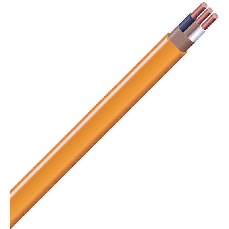 Southwire 10/2NM-WGX1000 Sheathed Cable, 10 AWG Wire, 2 -Conductor, 1000 ft L, Copper Conductor, PVC Insulation