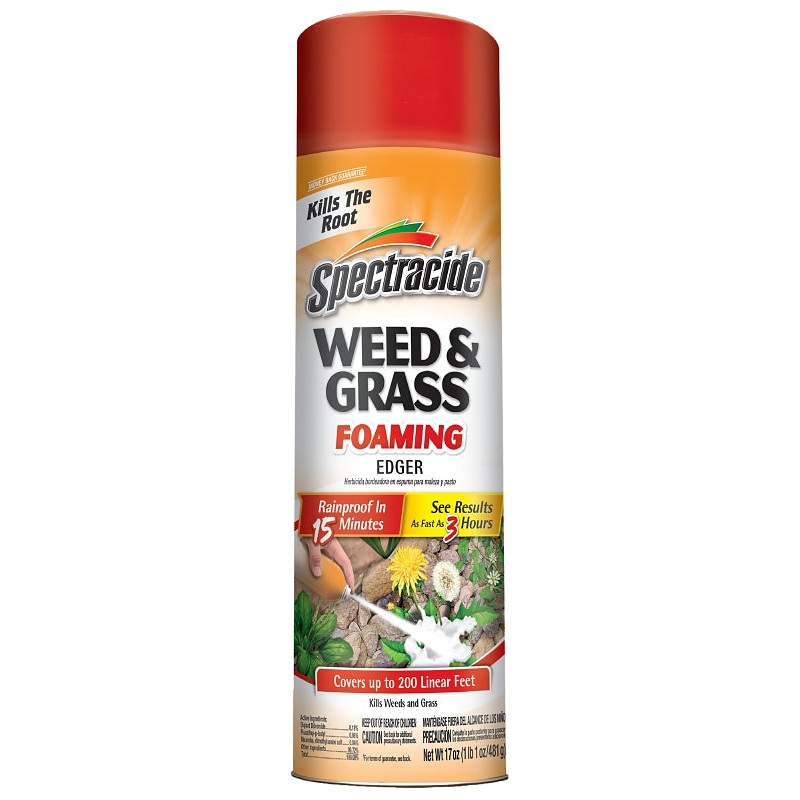 Spectracide HG-96182 Weed and Grass Foaming Edger, Liquid, Amber, 17 oz Bottle