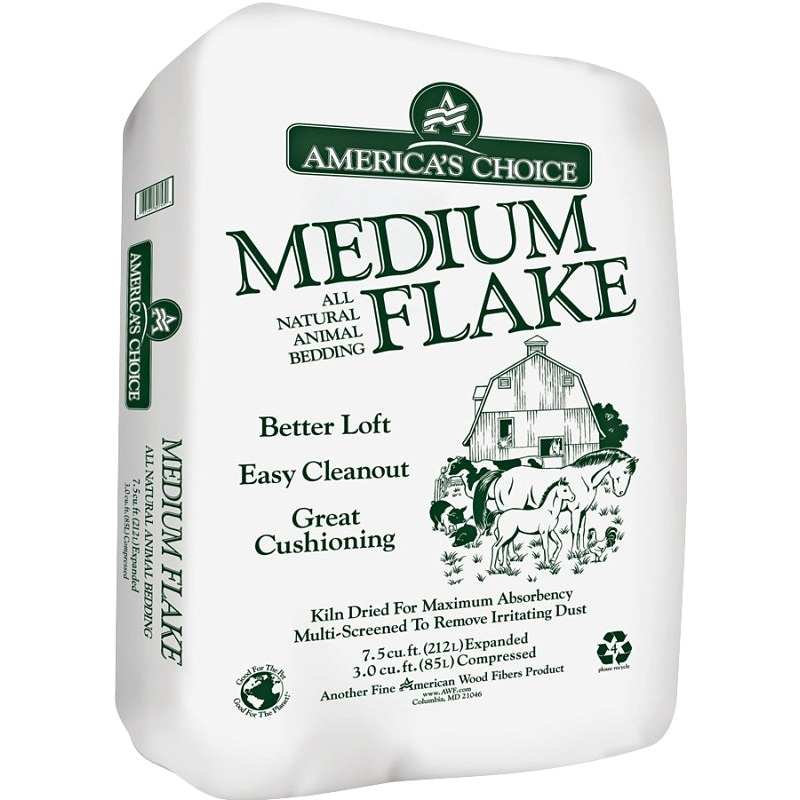 America’s Choice 273.0P2MEDAC Flake Animal Bedding, Wood, Natural