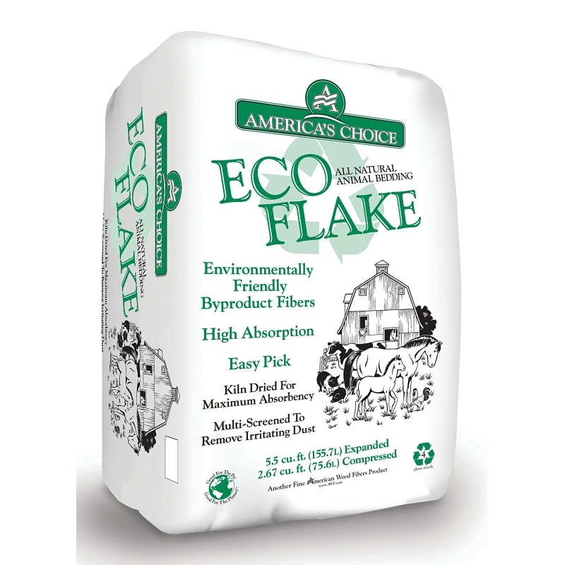 America’s Choice 532.67P2ECOAC Series Animal Bedding, Eco Flake, Wood, Natural