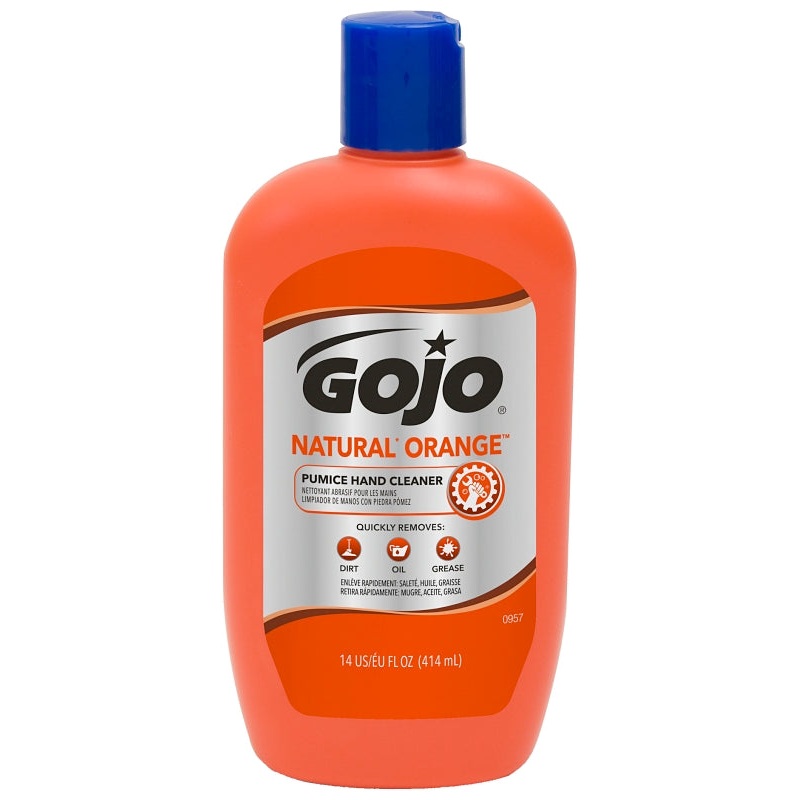 Gojo 0957-12 Hand Cleaner, Liquid, Citrus, 14 oz Squeeze Bottle, Pack of 12