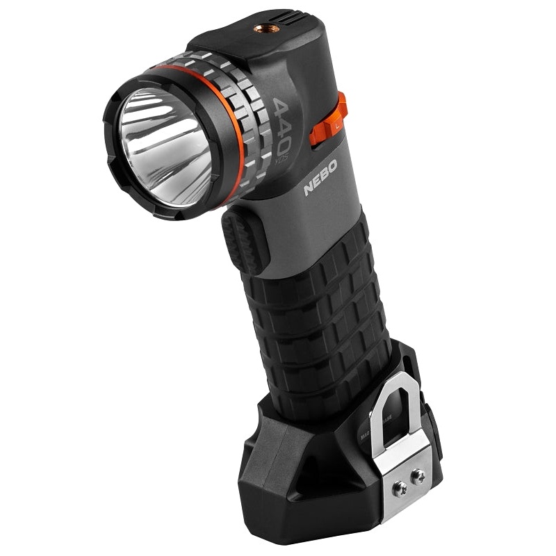 Nebo Luxtreme NEB-SPT-1002 Spotlight, LED Lamp, 400 Lumens, Aluminum/Rubber Fixture, Black/Gray Fixture, Satin Fixture, Pack of 6
