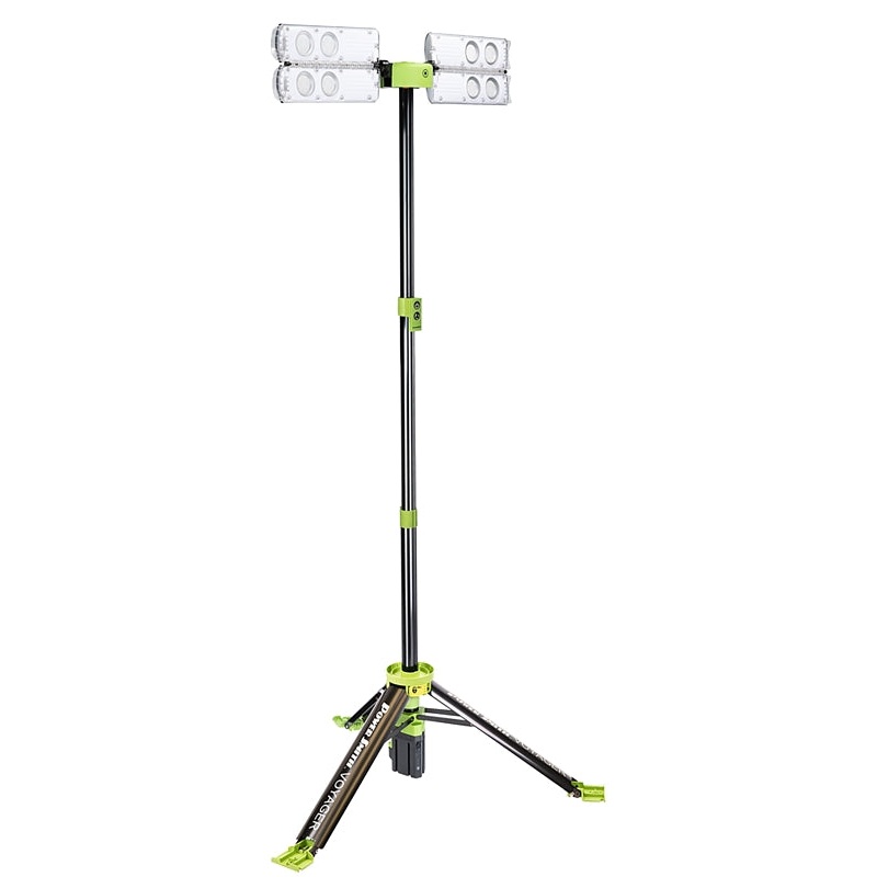 PowerSmith Voyager Series PVLR8000A Work Light, 0.52 A, 120 V, 52 W, Lithium-Ion, Rechargeable Battery, 2-Lamp