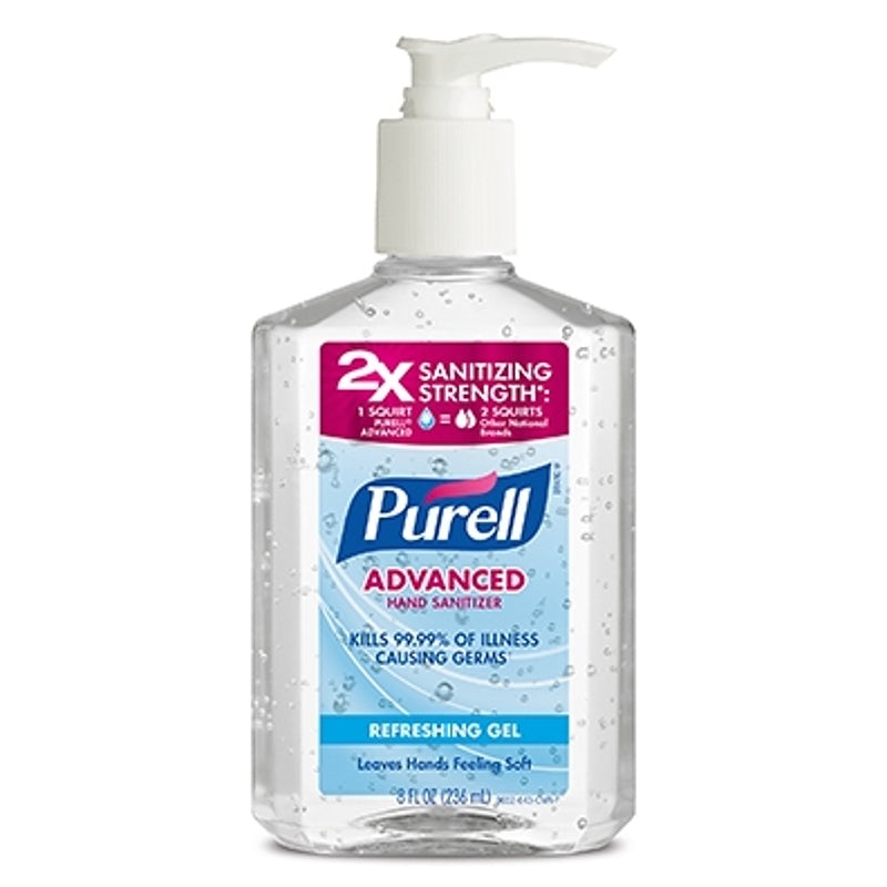 Purell 4102-12-S Advanced Hand Sanitizer, Citrus, Clear, 8 oz, Pump Bottle, Pack of 12
