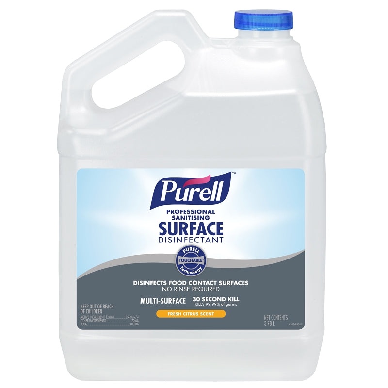 Purell 4342-04 Professional Surface Disinfectant, 128 fl-oz, Liquid, Citrus, Colorless, Pack of 4