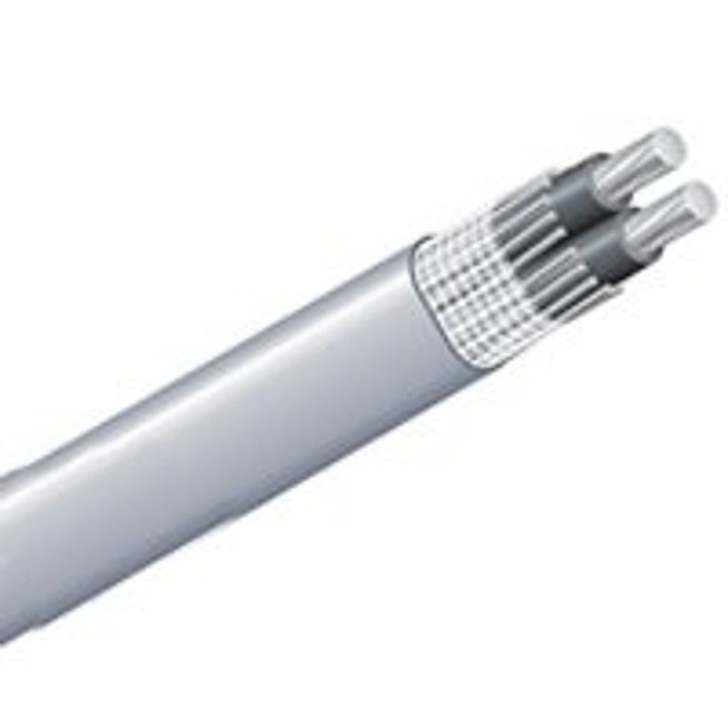 Southwire 6/6/6AX500 Service Entrance Cable, Gray Sheath, 60 A, 3-Conductor, Aluminum Conductor, PVC Insulation, 600 V