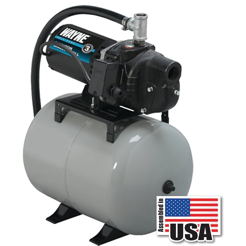 Wayne SWS50-8.5FX Jet Pump, 120/240 V, 0.5 hp, 1-1/4 in Suction, 3/4 in Discharge Connection, 25 ft Max Head, 420 gph