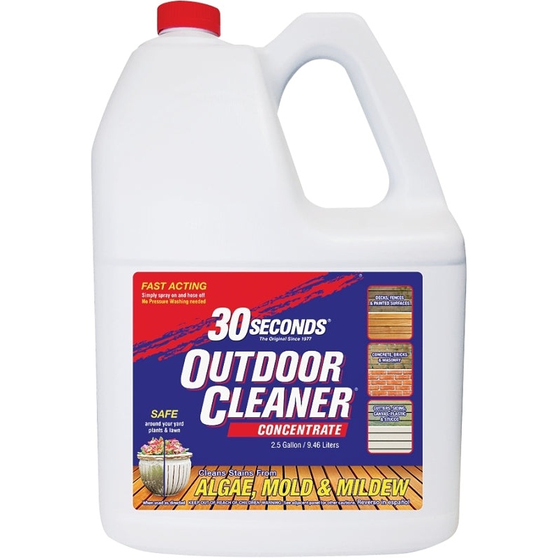 30 Seconds 2.5G30S Outdoor Cleaner, 2.5 gal, Bottle, Liquid, Light Yellow, Pack of 2