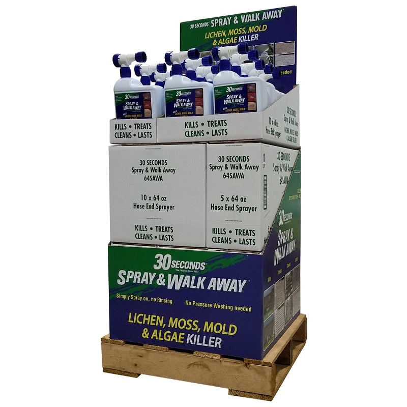 30 Seconds Spray & Walk Away 64SAWA QPDU Cleaner, 64 oz, Liquid, Slight Sweet, Green, Pack of 45