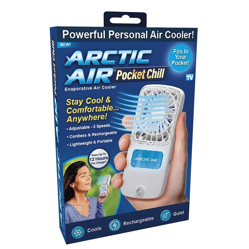 Arctic Air AAPKT-MC12/6 Pocket Cooler, 3-Speed, White