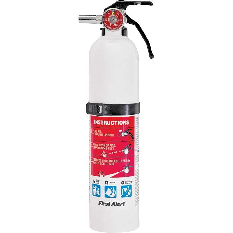 BRK MARINE1 Rechargeable Fire Extinguisher, 2.5 lb Capacity, Monoammonium Phosphate, 1-A:10-B:C Class, Pack of 4