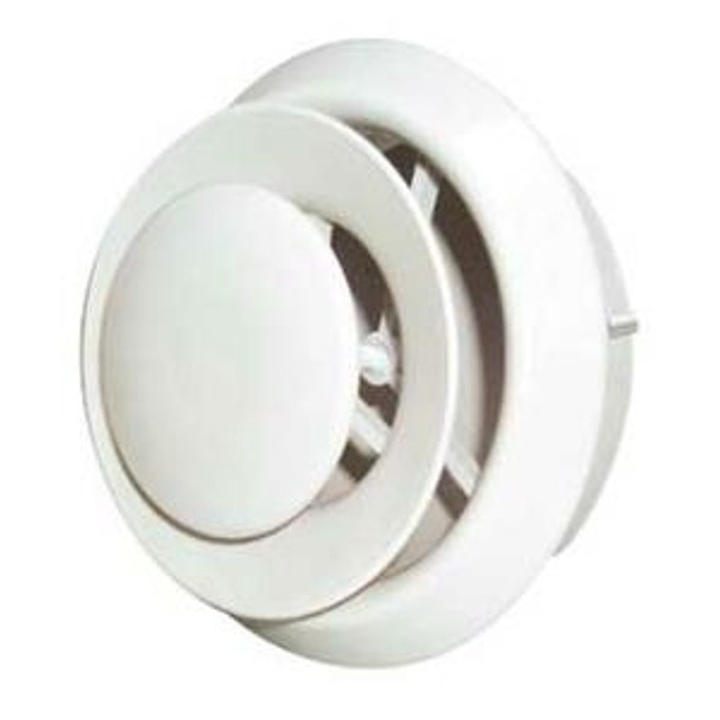 Imperial DR-04 Series Air Diffuser with Collar, 4 in Duct Opening, Polypropylene, White