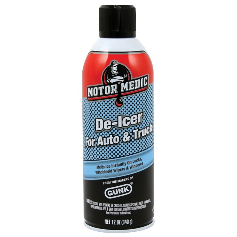 Motor Medic DE1 Windshield De-Icer, 12 oz, Liquid, Alcohol