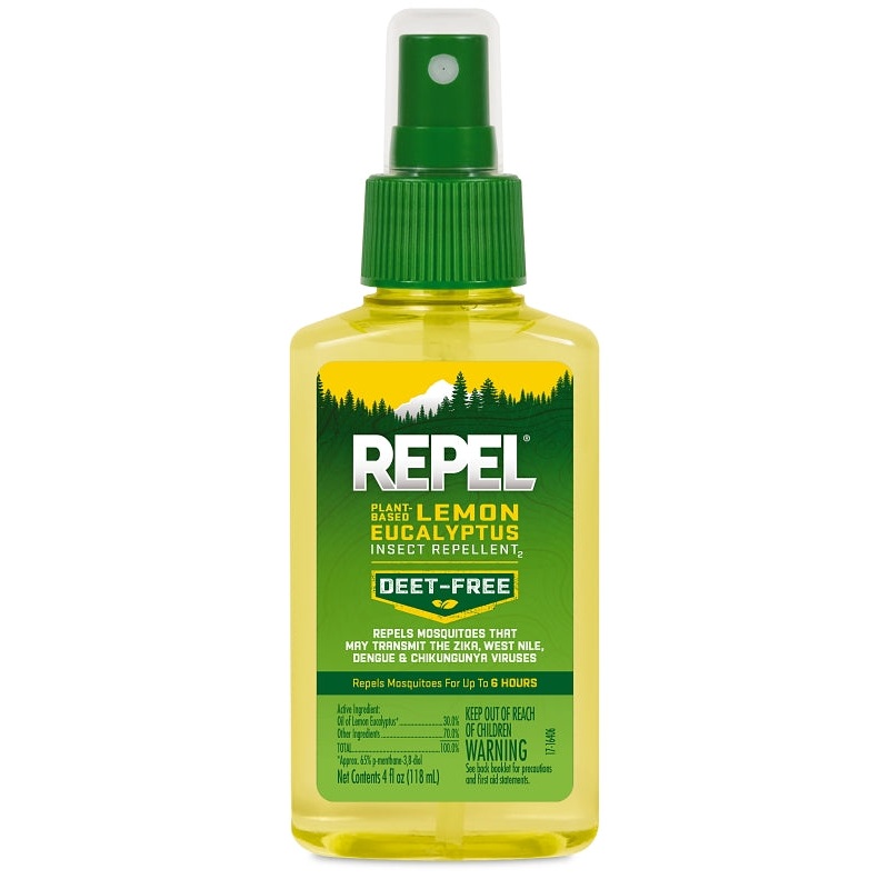 Repel HG-94109 Insect Repellent, 4 fl-oz, Bottle, Liquid, Yellow, Lemon Eucalyptus, Pack of 6