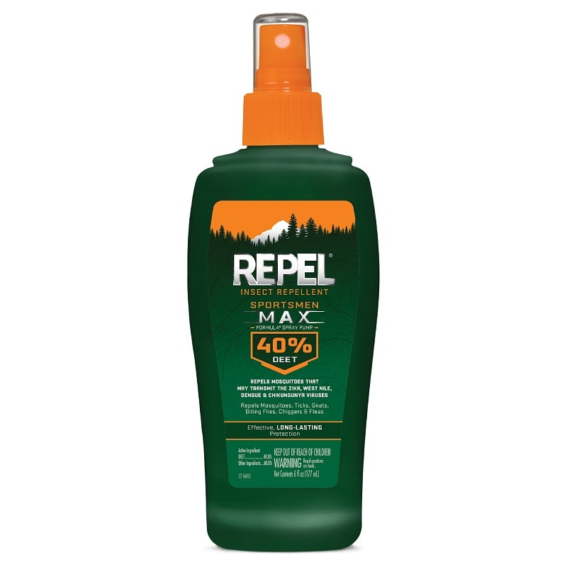 Repel Sportsmen Max HG-94101 Insect Repellent, 6 fl-oz, Bottle, Liquid, Light Yellow/Water White, Alcohol