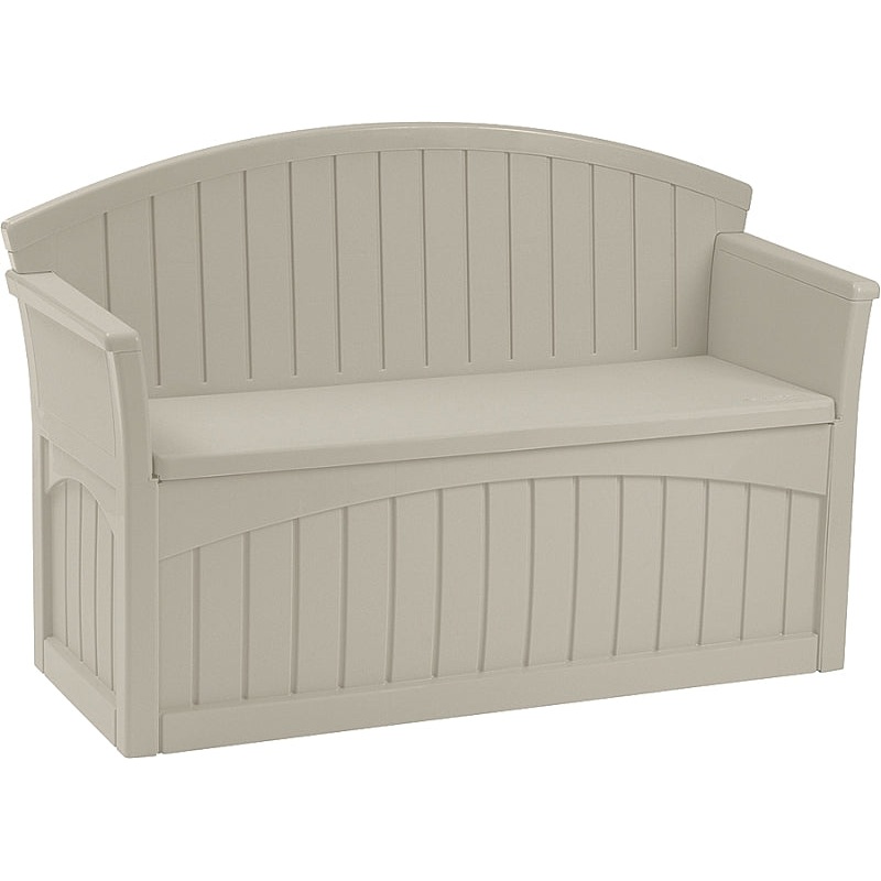 Suncast PB6700 Patio Bench, 52-3/4 in W, 21 in D, 34-1/2 in H, Resin Seat