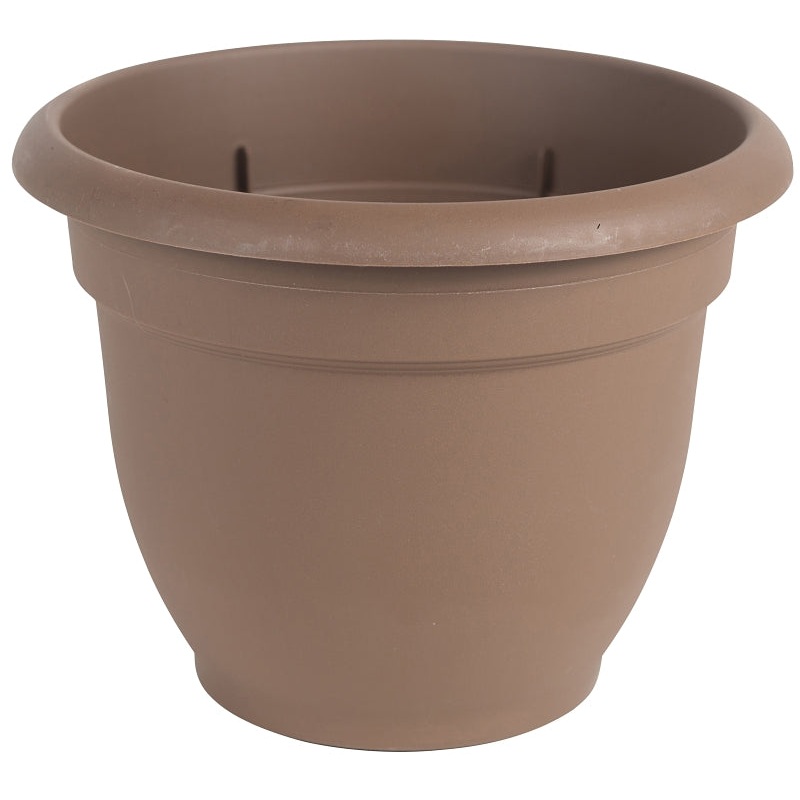 Bloem 20-56316CH Planter, 16 in Dia, 13-3/4 in H, 17-3/4 in W, Round, Plastic, Chocolate