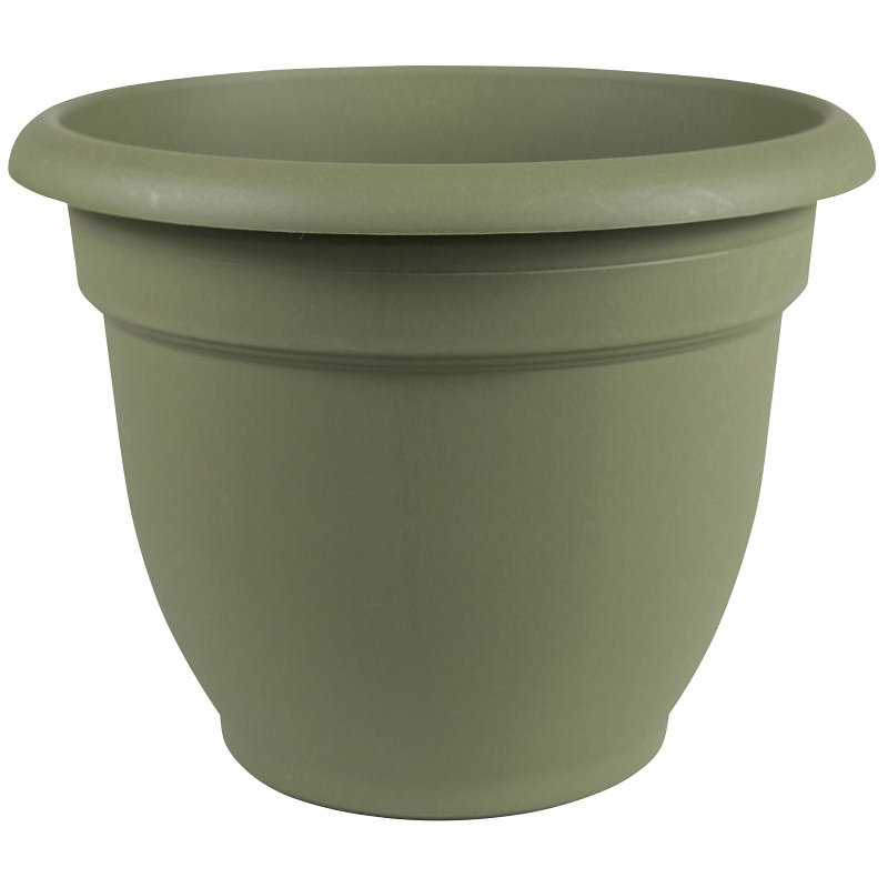 Bloem 20-56406 Planter, 6 in Dia, 5-1/4 in H, 6-1/2 in W, Round, Plastic, Living Green, Pack of 10