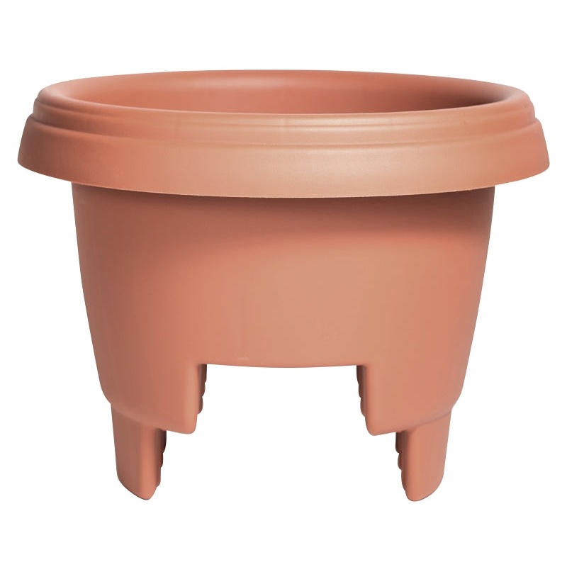 Bloem 477121-1001 Deck Rail Planter, 9 in H, 12 in W, Plastic, Terra Cotta, Matte