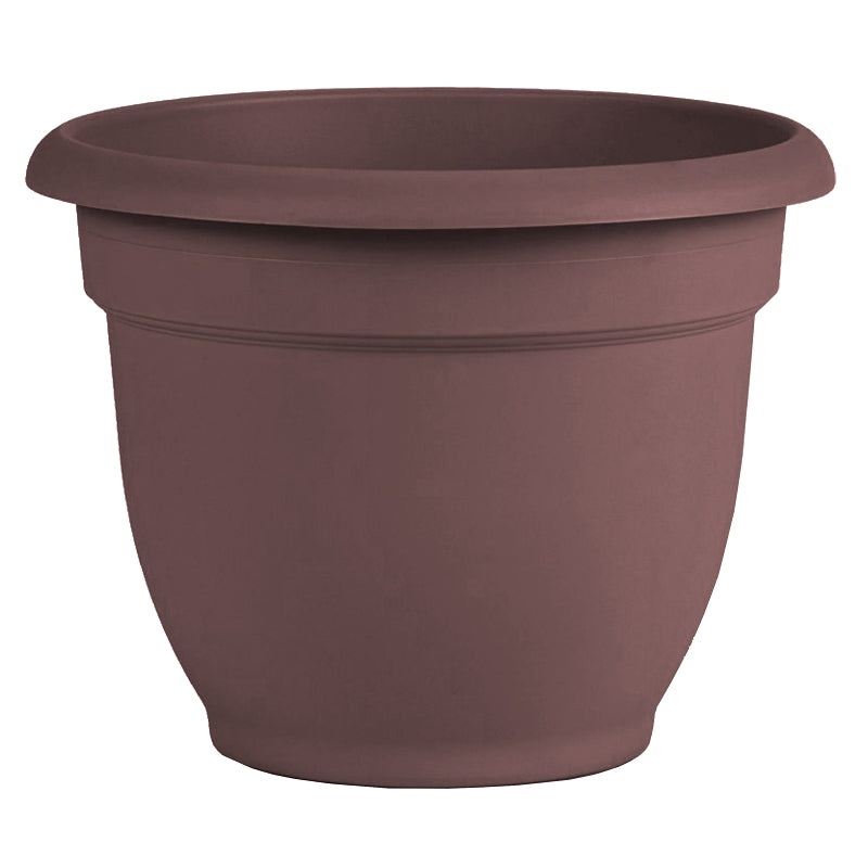 Bloem AP0857 Planter, 6.8 in H, 8-3/4 in W, 8-3/4 in D, Round, Plastic, Merlot