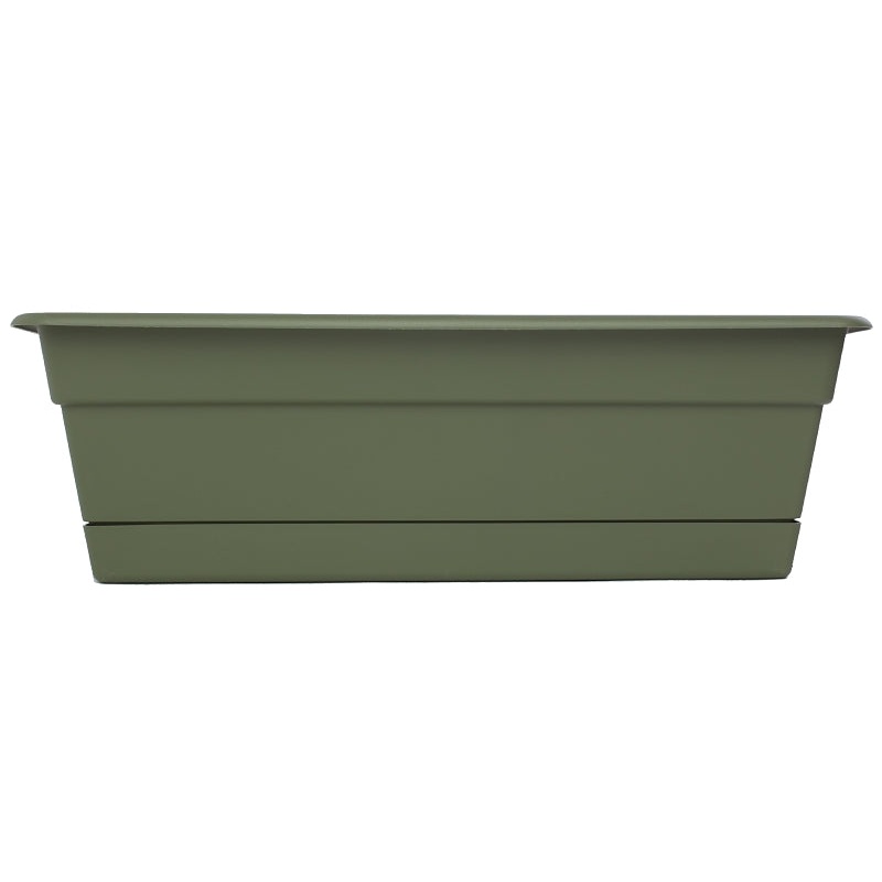 Bloem DCBT18-42 Window Box Planter, 5-3/4 in H, 18 in W, Rectangular, Plastic, Living Green