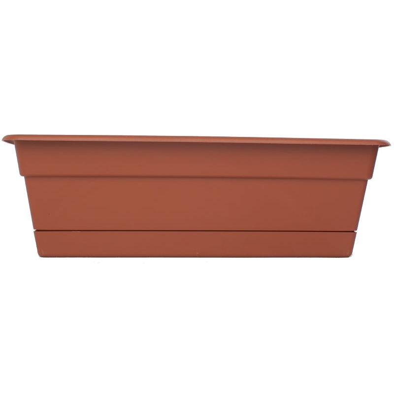 Bloem DCBT24-46 Window Box Planter, 5-3/4 in H, 24 in W, Rectangular, Plastic, Terra Cotta
