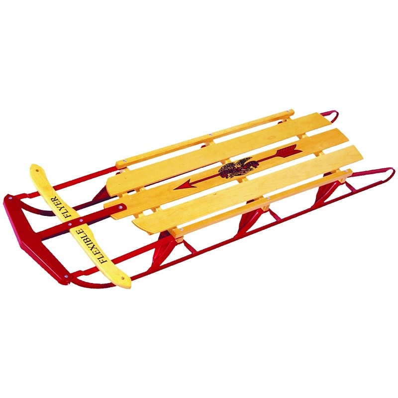 Paricon 1060 Flyer Snow Sled, Flexible, 5-Years Old, Steel, Red, Pack of 2
