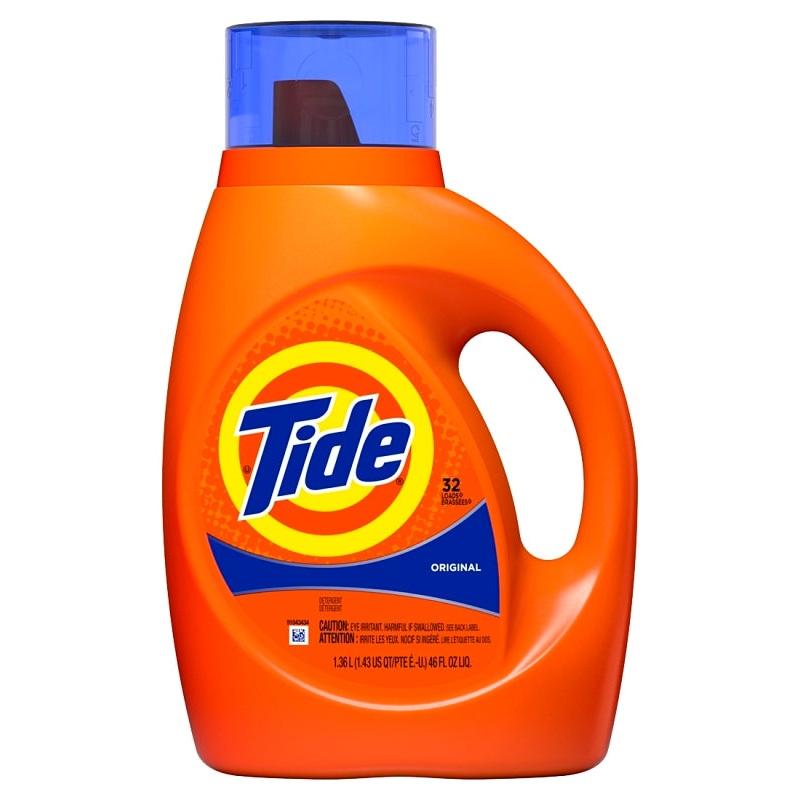 Tide 40213 Laundry Detergent, 42 oz, Bottle, Liquid, Original, Pack of 6