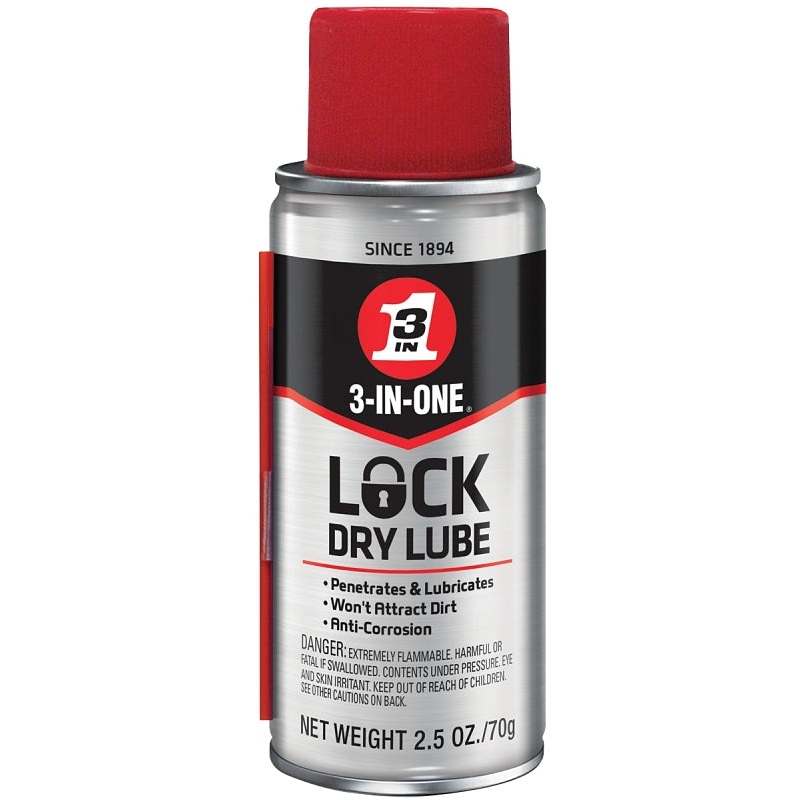 3-In-One 120074 Lubricant, 2.5 oz, Aerosol Can, Liquid, Pack of 24