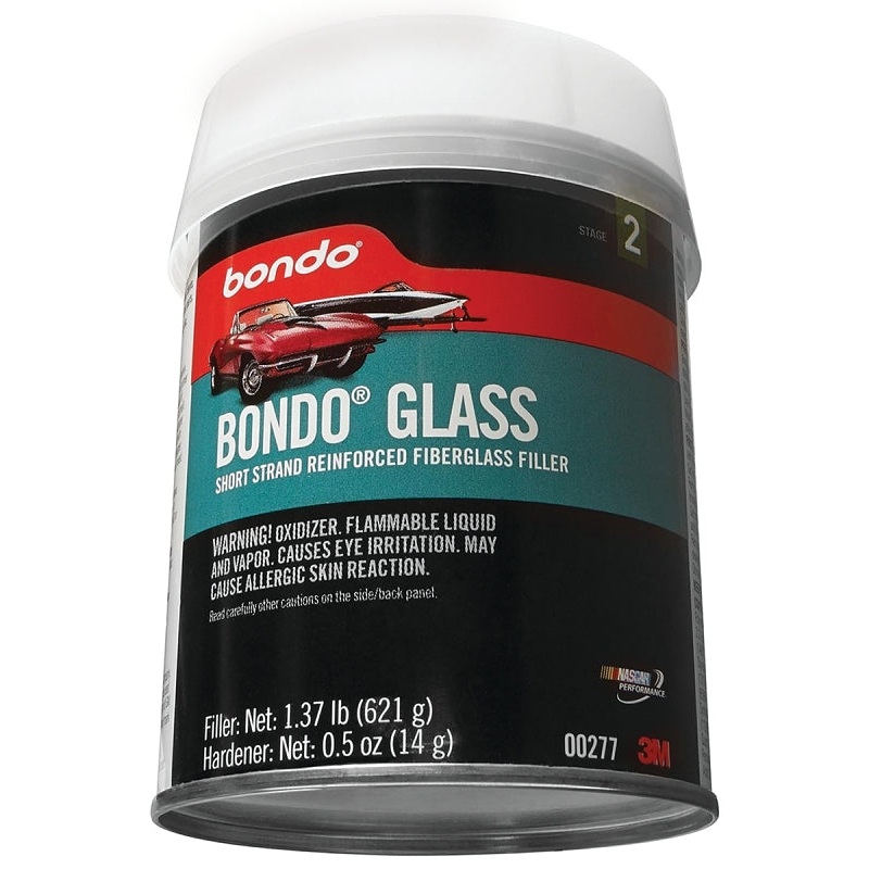 Bondo 00277 Glass Reinforced Filler, 1.37 lb Can, Paste, Pungent Organic