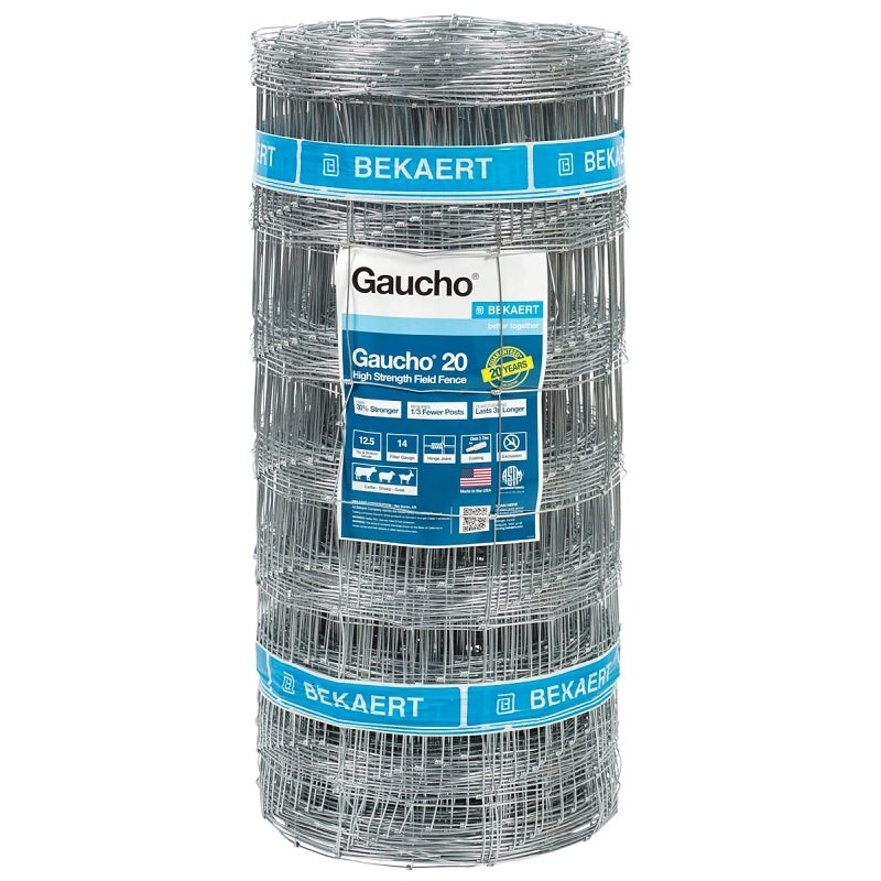 Gaucho 118142 Field Fence, 330 ft L, 39 in H, 14 Gauge, Steel