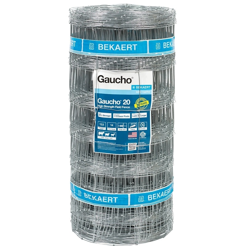 Gaucho 118406 Field Fence, 330 ft L, 32 in H, 14 Gauge, Steel