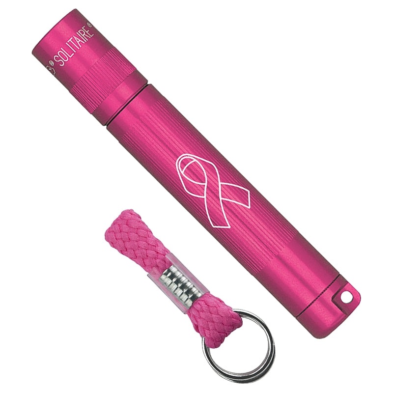 Maglite Solitaire Series SJ3AMW6 Flashlight, AAA Battery, Alkaline Battery, LED Lamp, 47 Lumens, Adjustable Beam, Pink