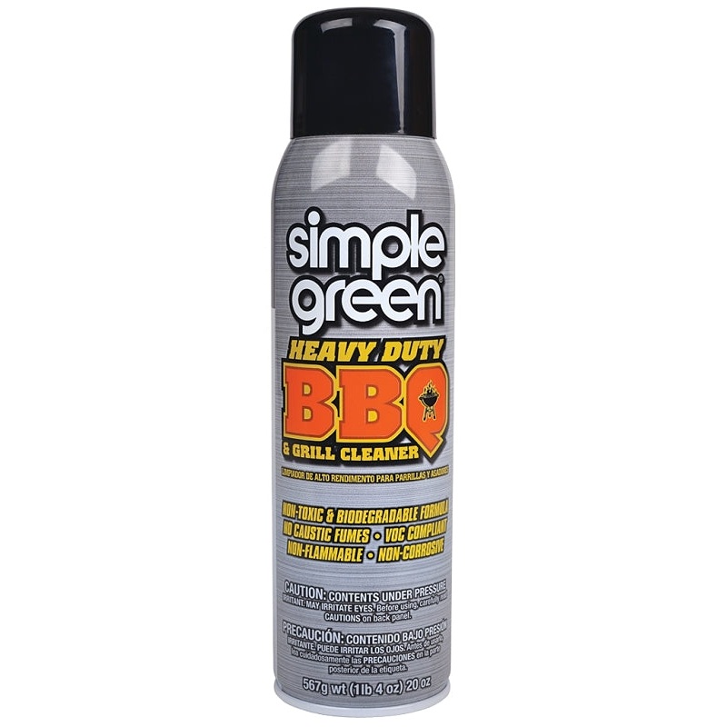 Simple Green 0310001260014 BBQ and Grill Cleaner, White, 20 oz Aerosol Can, Pack of 12