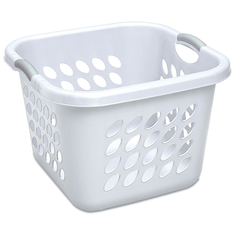 Sterilite 12178006 Series Laundry Basket, 1.5 bu Capacity, White, 1-Compartment, Pack of 6