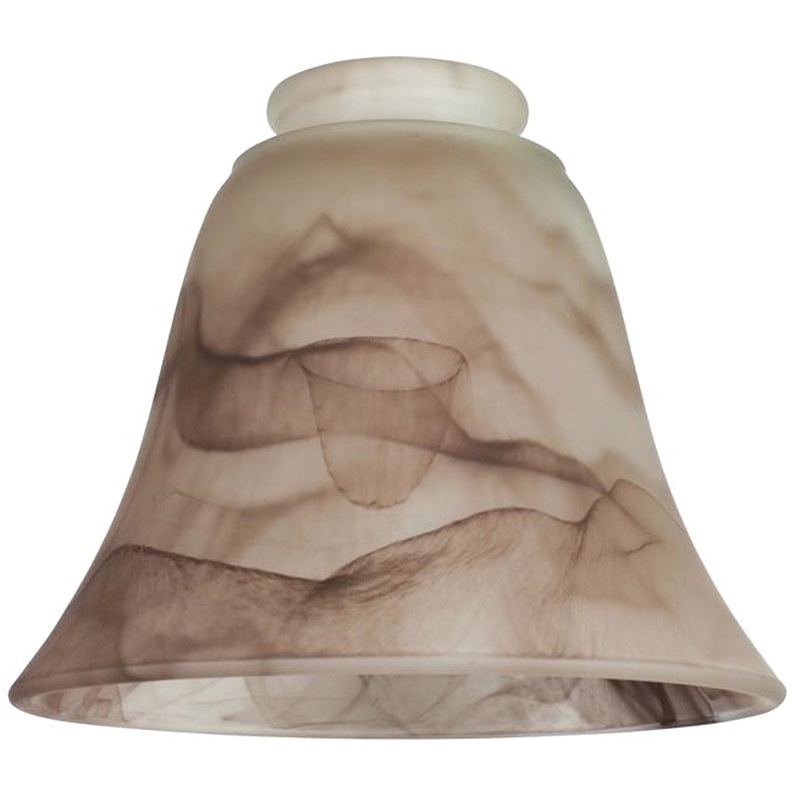 Westinghouse 8116700 Light Shade, Bell, Pendant, Glass, Brown/Ivory