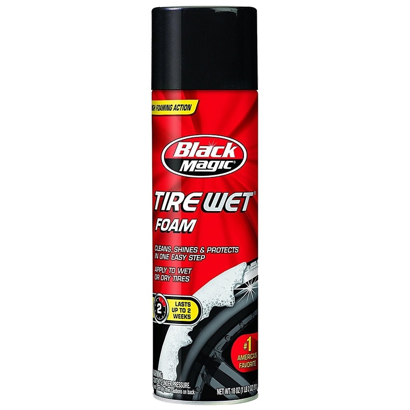 Black Magic 800002220/22145 Tire Wet Foam, 18 oz, Aerosol Can, Liquid, Cherry