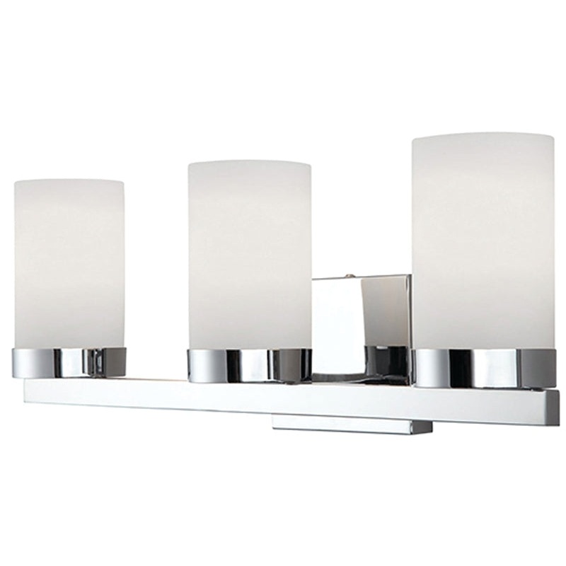 Canarm IVL429A03CH Vanity Light, Chrome Fixture, 100 W, 3-Lamp, A Lamp, Steel Fixture