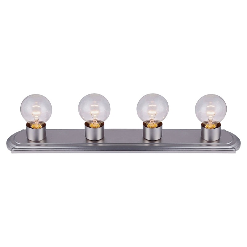 Canarm IVLBS14BPT Vanity Light, 60 W, 4-Lamp, G Lamp, Brushed Pewter Fixture