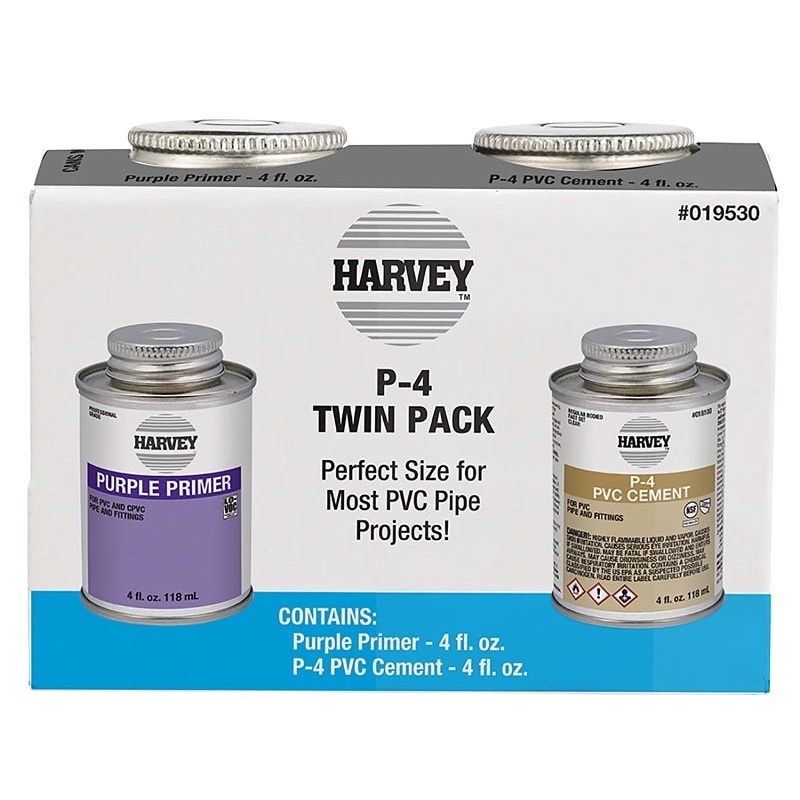 Harvey 019530 Cement Primer, Purple, 4 oz Box