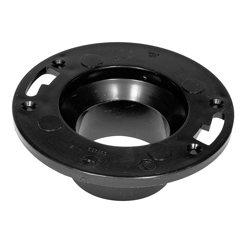 IPEX 027584 Closet Flange Hub, 4 x 3 in Dimensions, ABS