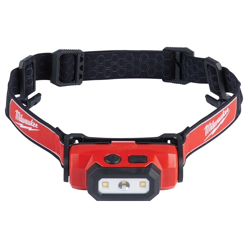 Milwaukee REDLITHIUM 2163-21 USB Hard Hat Headlamp, 100, 400, 600 Lumens, 5, 9, 20 hr Run Time