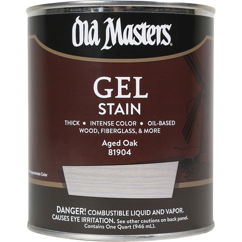 Old Masters 81904 Gel Stain, Aged Oak, Liquid, 1 qt
