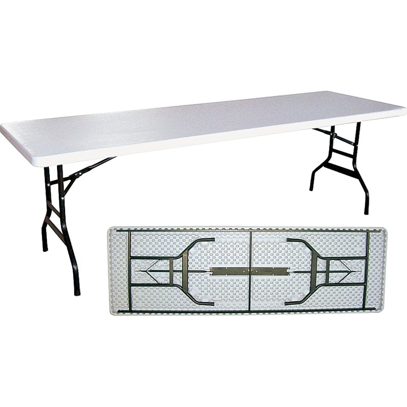Simple Spaces DL-C2403L Banquet Table, 8 ft OAW, 30 in OAD, 29-1/4 in OAH, Steel Frame, Polyethylene Tabletop