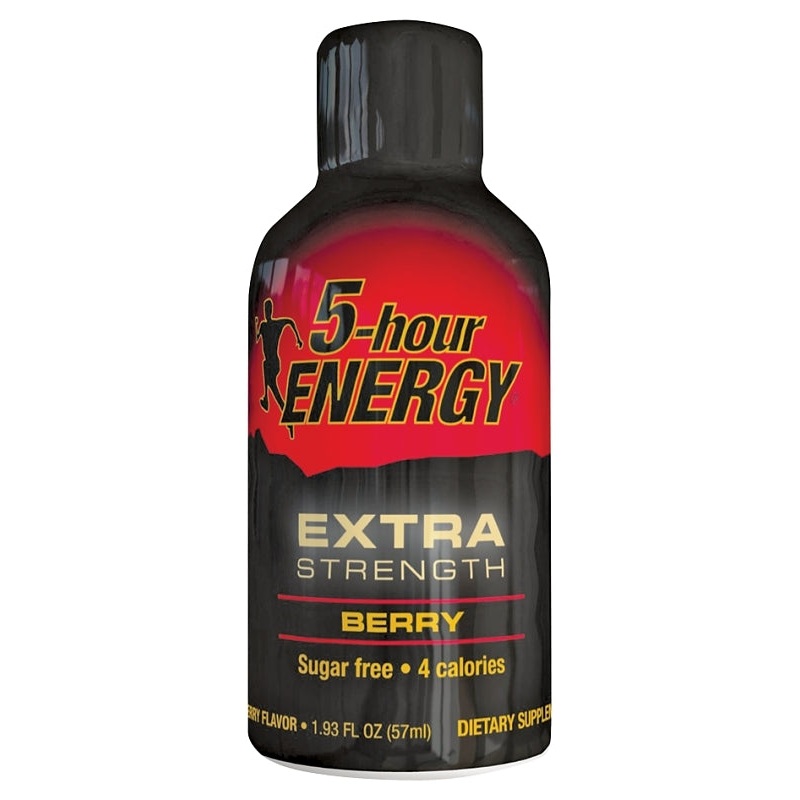 5-hour ENERGY 718128 Sugar-Free Energy Drink, Liquid, Berry Flavor, 2 oz Bottle, Pack of 12