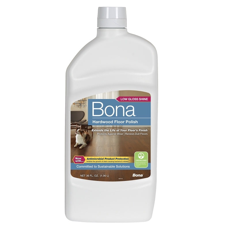Bona WP500359001 Floor Polish, 36 oz, Liquid, Slight Sweet, White
